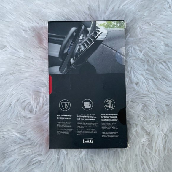 Switch iPhone 11 Pro Max Case Wallet Case Black Book Case LBT Car Vent Holder - Picture 3 of 12